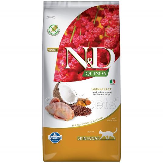 N&D Quinoa Cat Skin&Coat Quail&Coconut 5kg