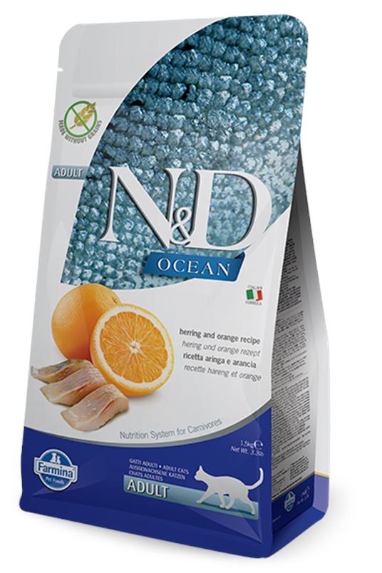 N&D Ocean Fish Cat GF PM Herring&Orange 5kg