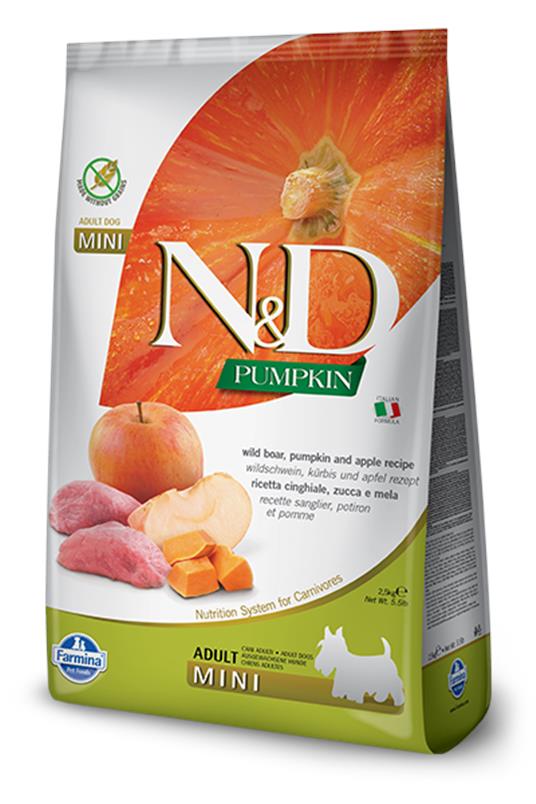 N&D GF PM Dog Boar&Apple Adult Mini 800g