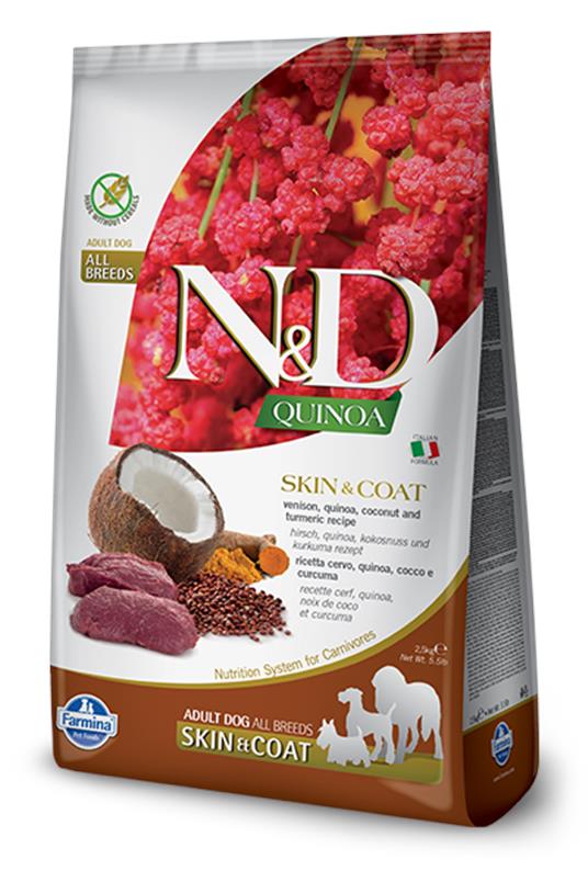 D.N&D Quinoa Dog Skin&Coat Venison&Coconut 2,5kg