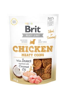 Brit Jerky-Chicken with Insect Meaty Coins 80g (piščanec z insekti - mesni medaljon) (12)