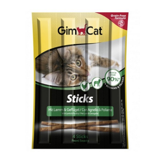 GIMCAT STICKS PALČKE JAGNJE & PERUTNINA  4 KOM GRAINFREE (24)