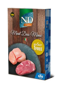 N&D Can Cat Natural Meat Duo Menu paket 6x70g