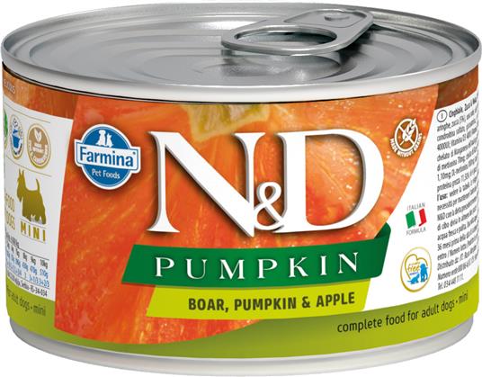 N&D Can Dog PM Boar & Pumpkin & Apple Mini 140g (6)