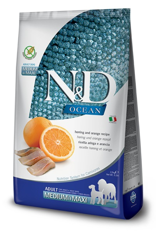 N&D Ocean Fish Dog GF Herring&Orange Adult MD/MX