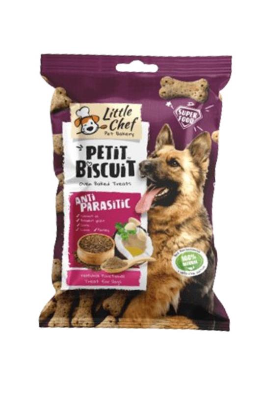 PetKingdom Petit Biscuit Antiparasitic 150g (pivski kvas, cesen, kumina, petersilj)