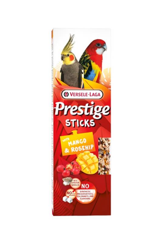 VL Prestige Sticks Big Parakeets Mango Rosehip, krekerji za srednje papige, 2 kos, 140 g (8)