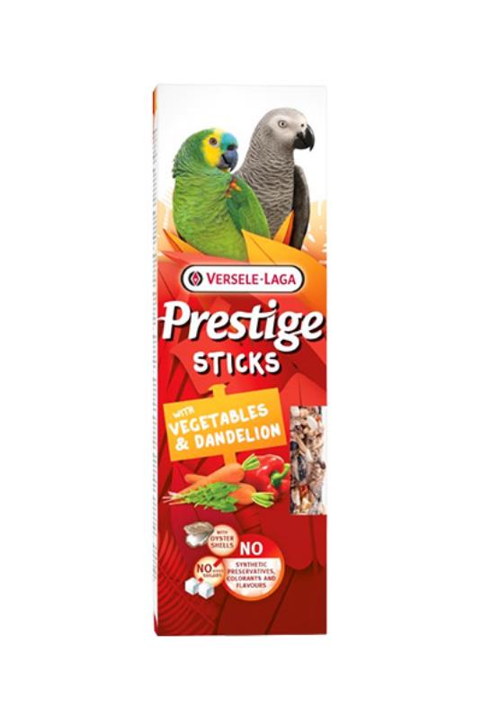 VL Prestige Sticks Parrots Vegetables & Dandelion, krekerji za velike papige, 2 kos, 140 g (8)